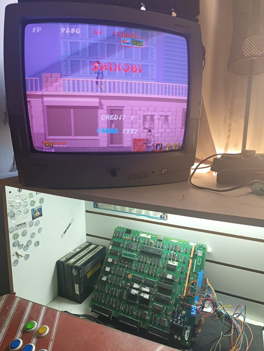 FS - Shinobi Sytem 16a ORIGINAL BOARD SEGA / Bomb jack